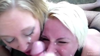 My wife shares my cock and my cum with her horny friend / with SexySpunkyGirl & Mister Spunks
